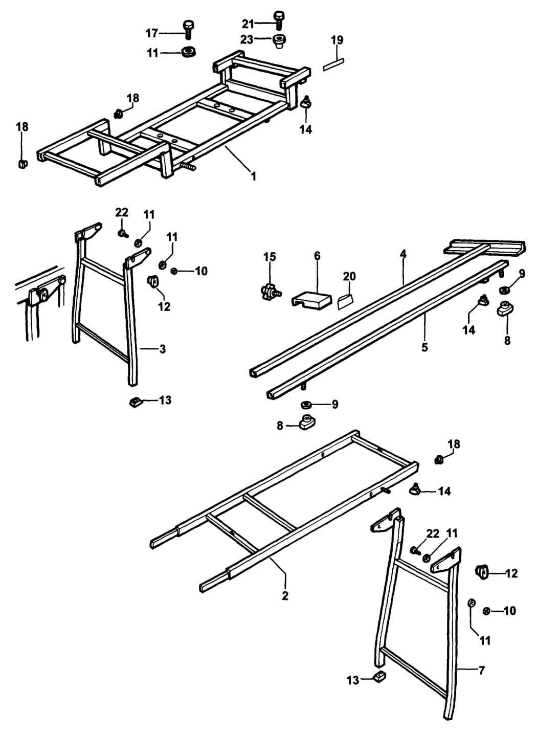 Elu EZ7085 Type 1 Extension Table Spare Parts