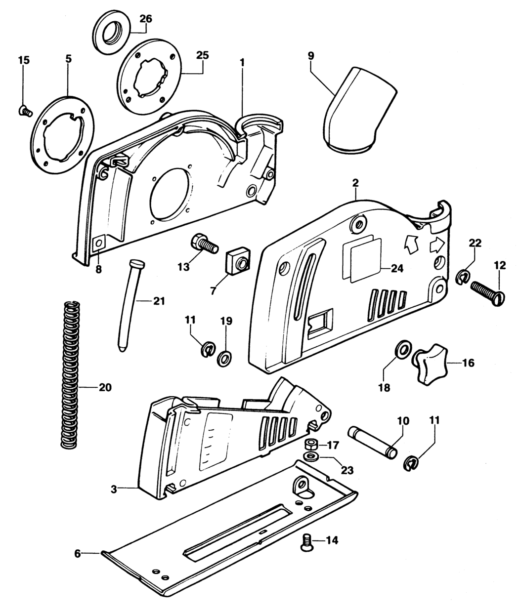 Elu EZWS96 Type 1 Guard Spare Parts