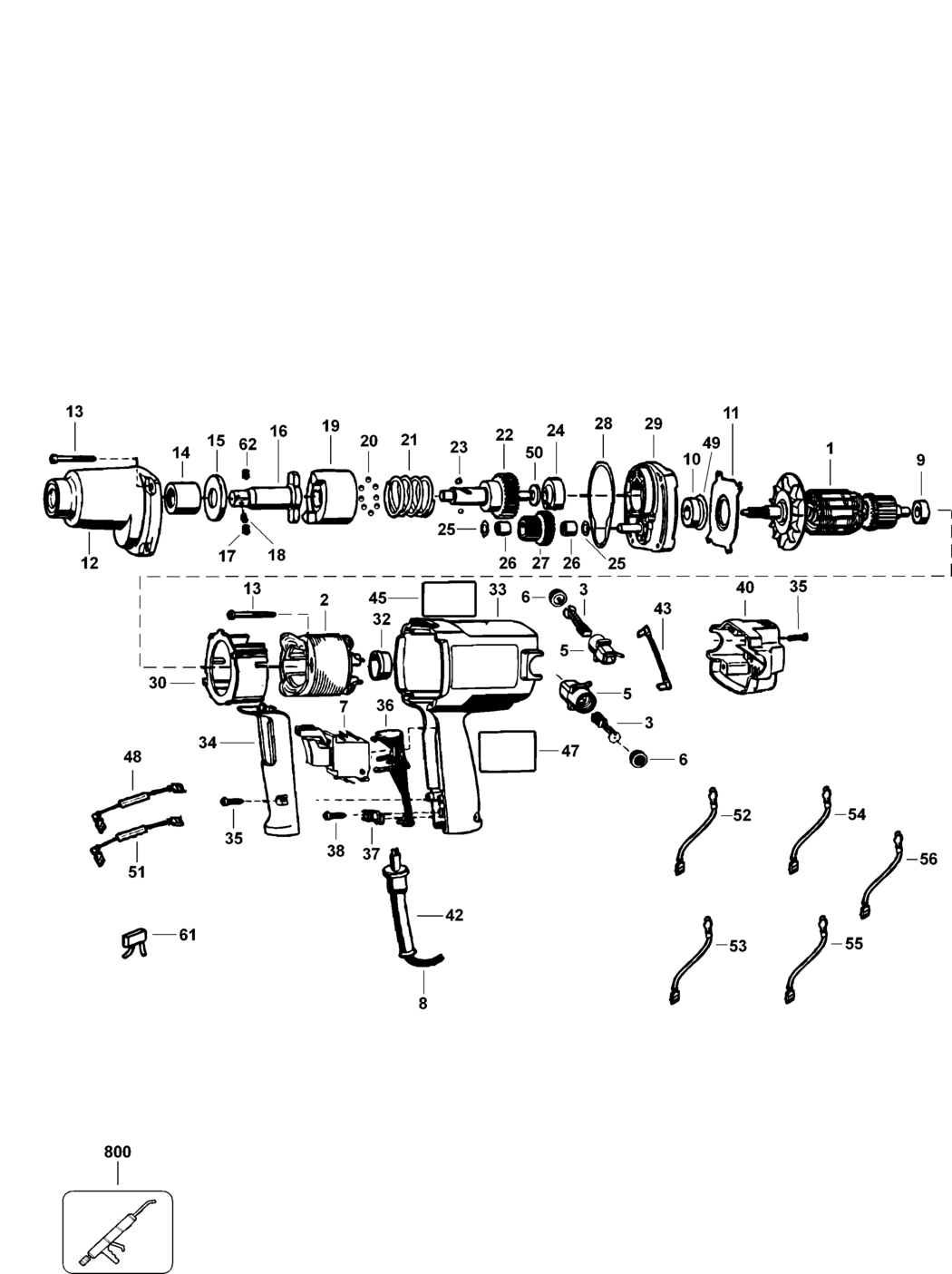 Elu DS24 Type 1 Impact Wrench Spare Parts