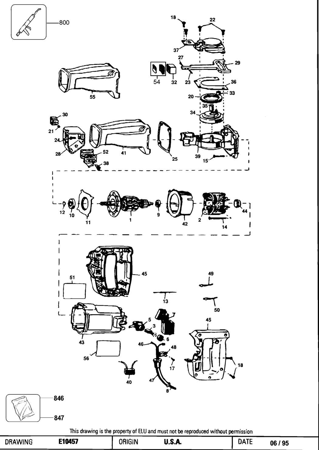 Elu MSS81E Type 100 Cut Saw Spare Parts