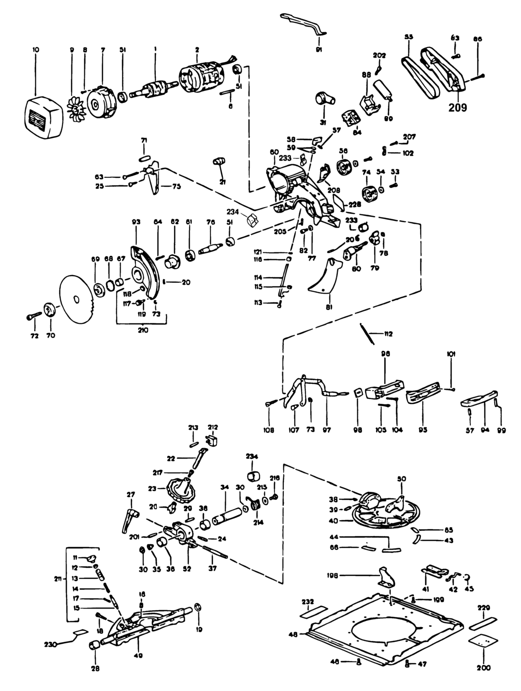 Elu TGS173----B Type 1 France Motor Spare Parts