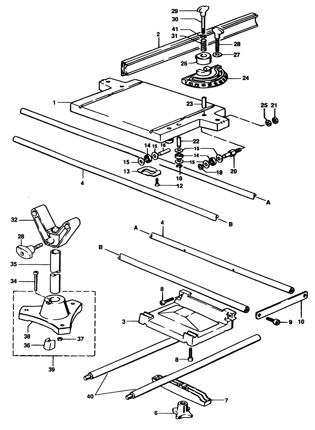 Elu E34919 Type 1 Table Spare Parts