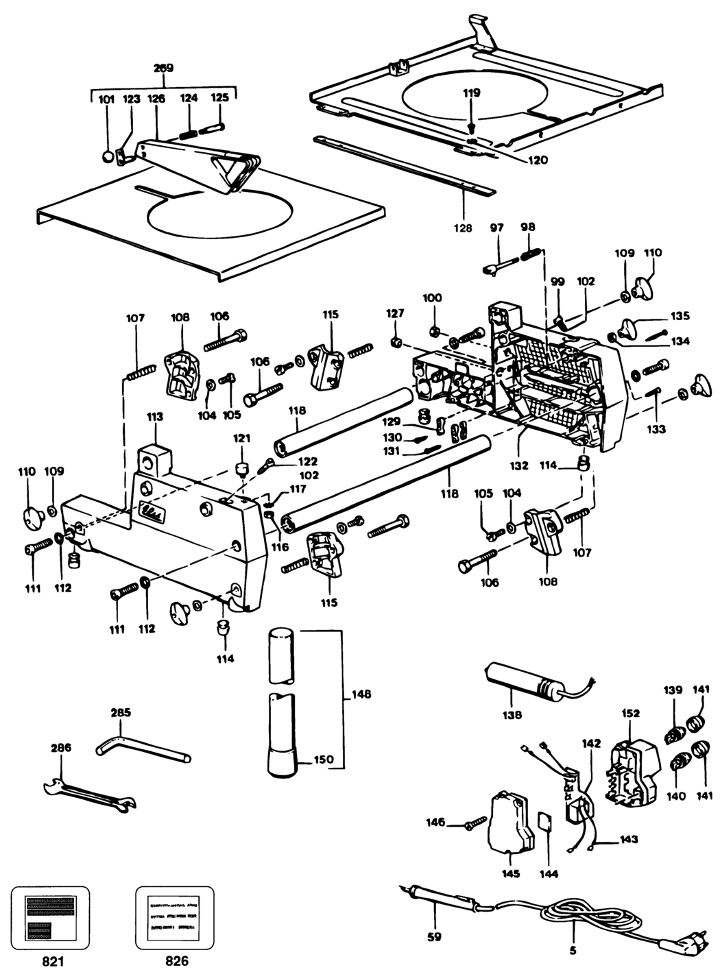 Elu TGS171----H Type 1 Table Spare Parts