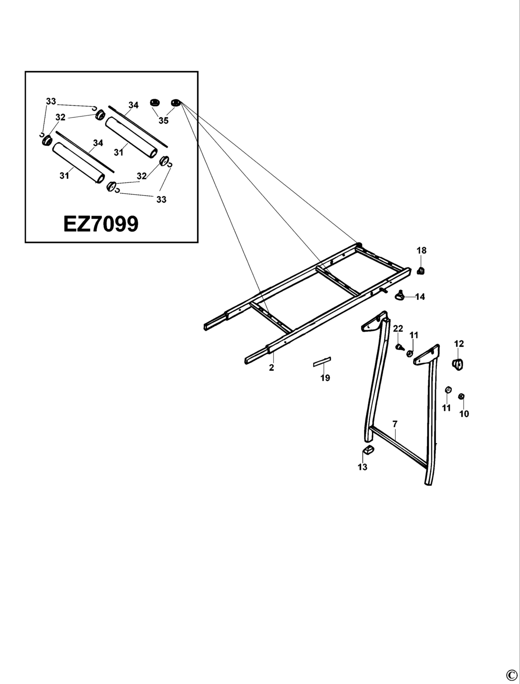 Elu EZ4889 Type 4 Extension Table Spare Parts