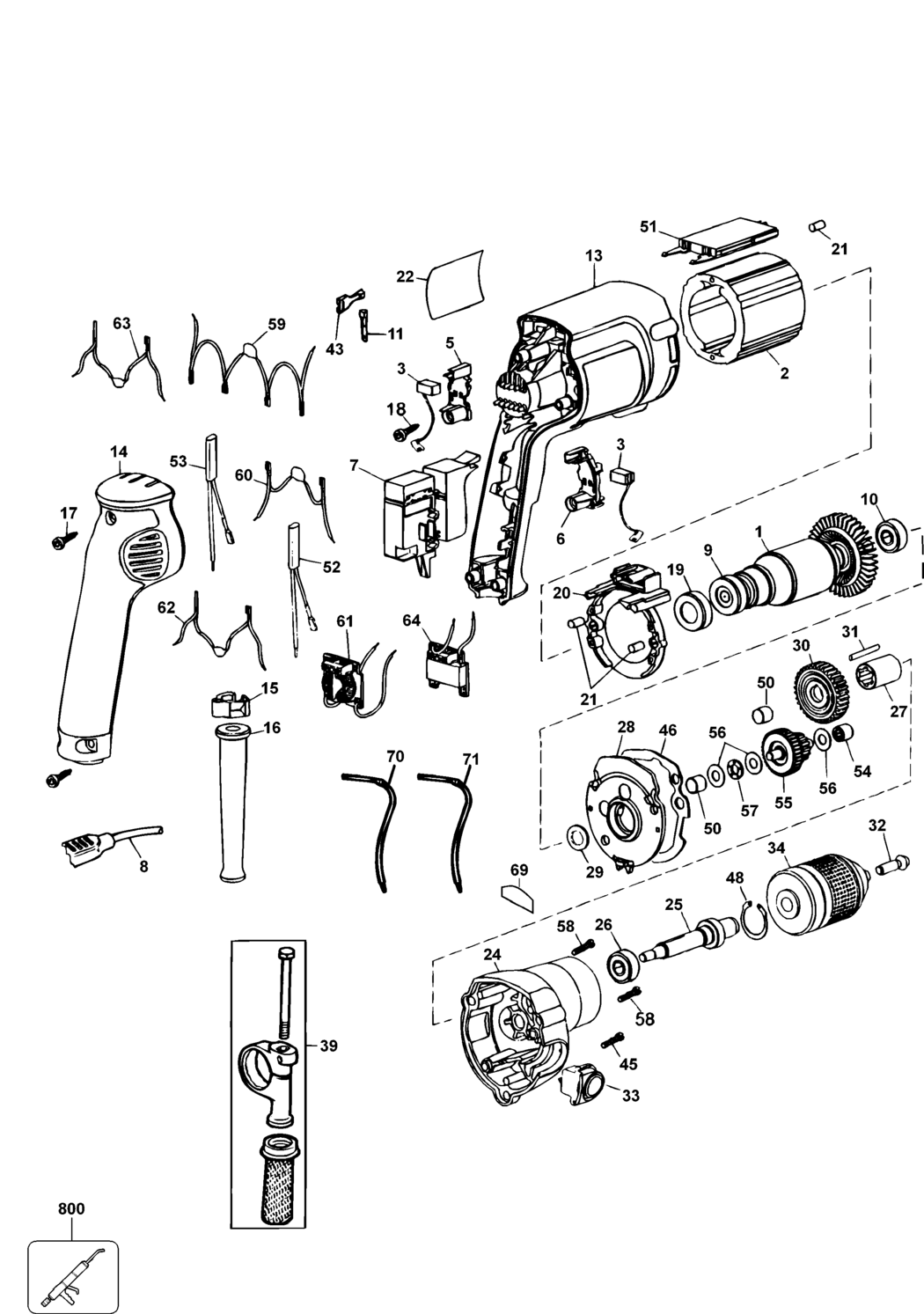 Dewalt DW236 Type 1 Drill Spare Parts