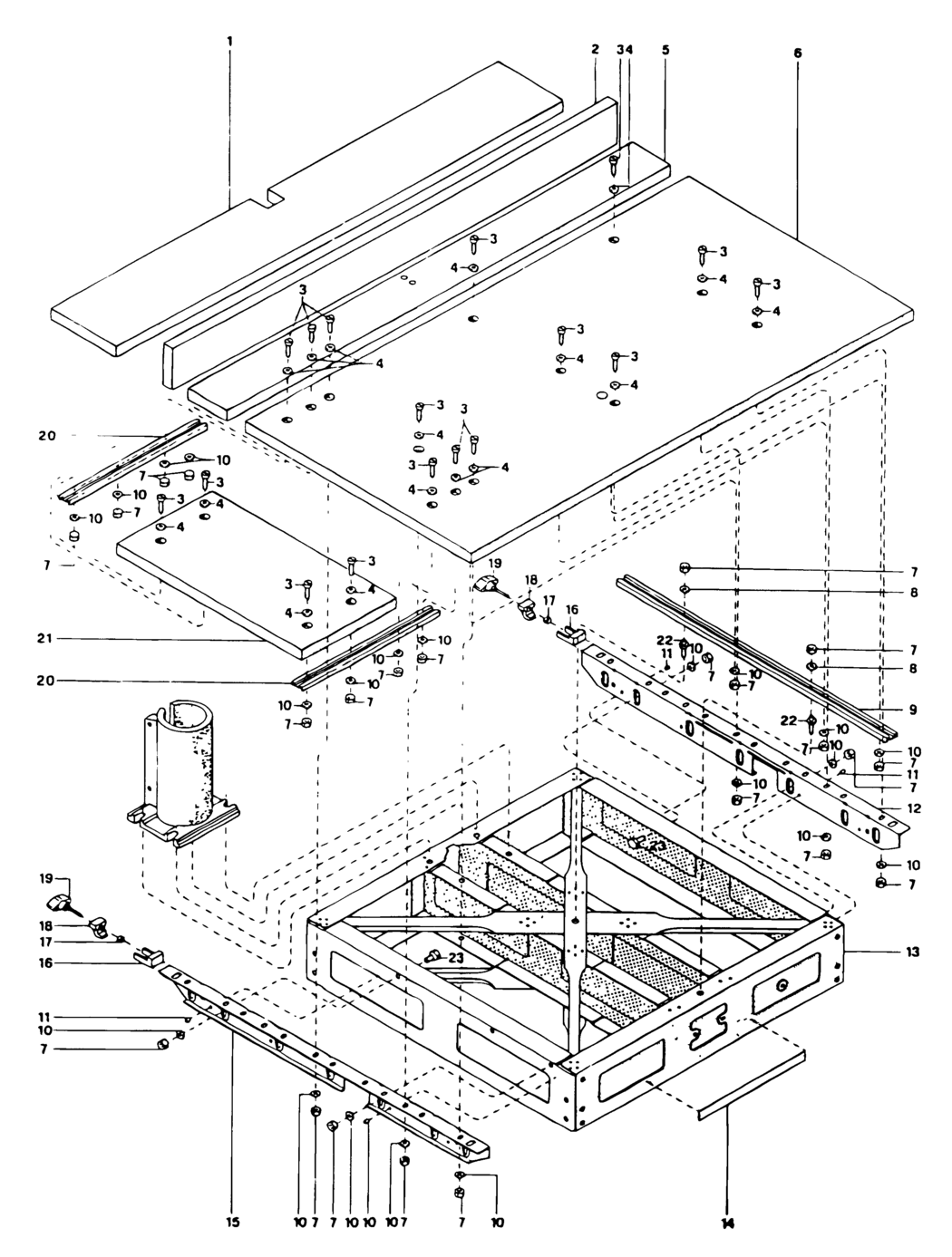 Dewalt DW8001----B Type 1 Radial Arm Saw Spare Parts