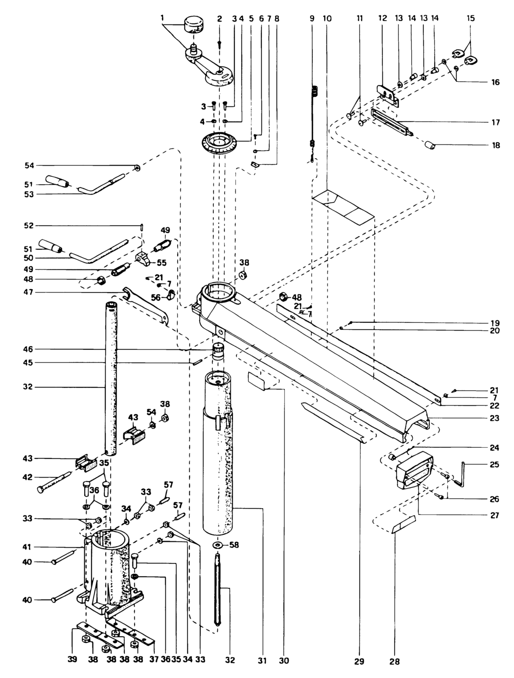 Dewalt DW8103----A Type 1 Radial Arm Saw Spare Parts