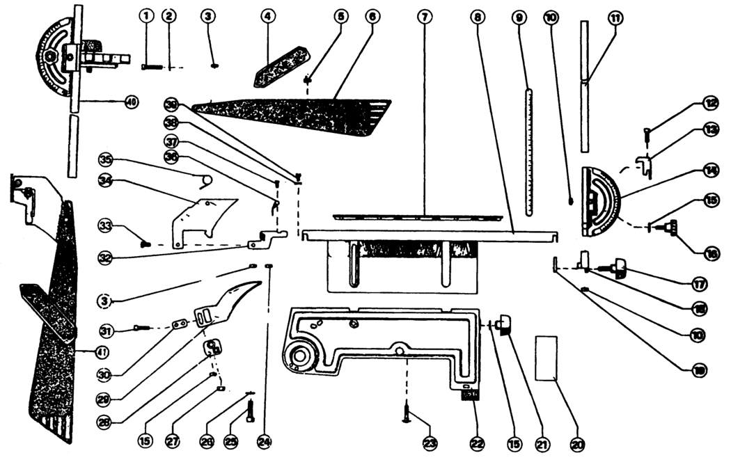 Dewalt DW252-----B Type 1 Mitre Saw Spare Parts