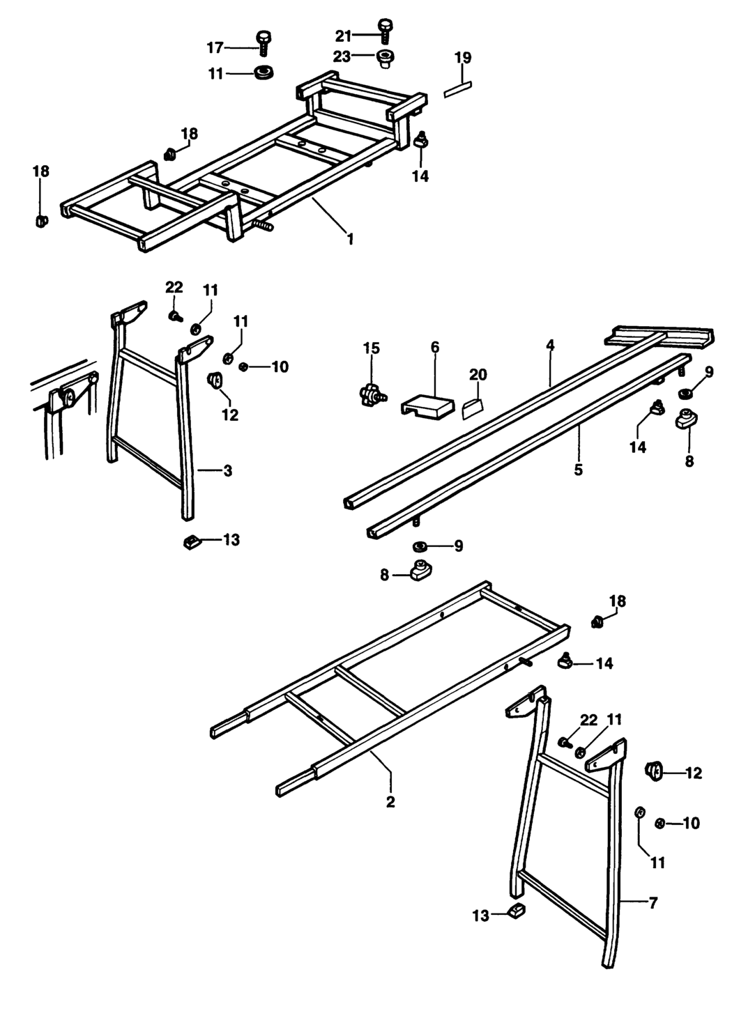 Dewalt DE7085 Type 1 Extension Table Spare Parts