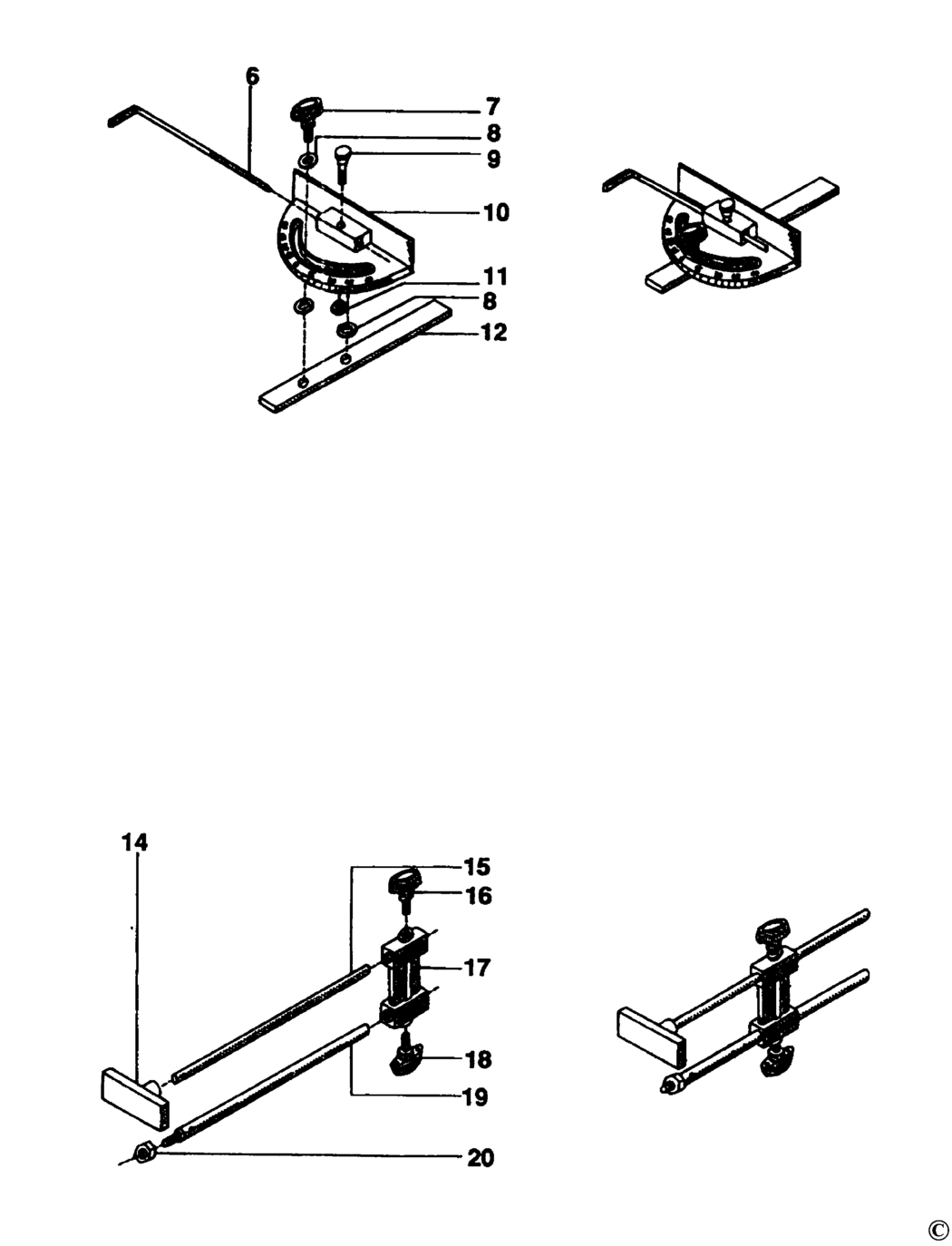 Dewalt DA860 Type 1 Mitre Fence Spare Parts