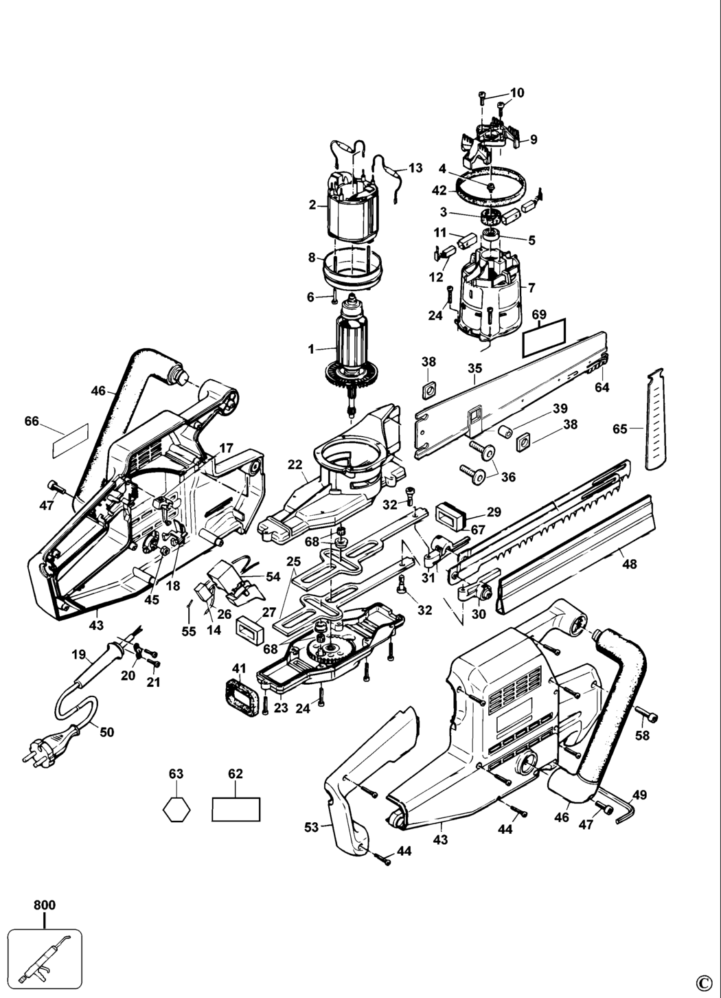 Dewalt DW392 Type 1 Universal Saw Spare Parts