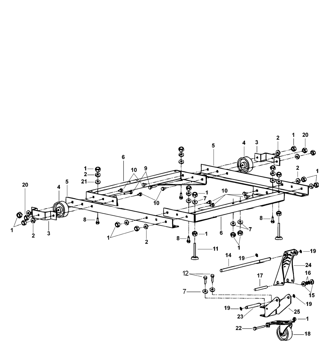 Dewalt DE7460 Type 1 Base Spare Parts