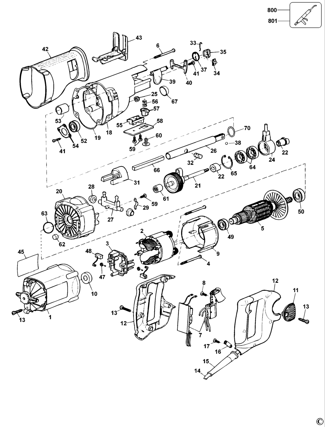 Dewalt DW309 Type 2 Cutsaw Spare Parts