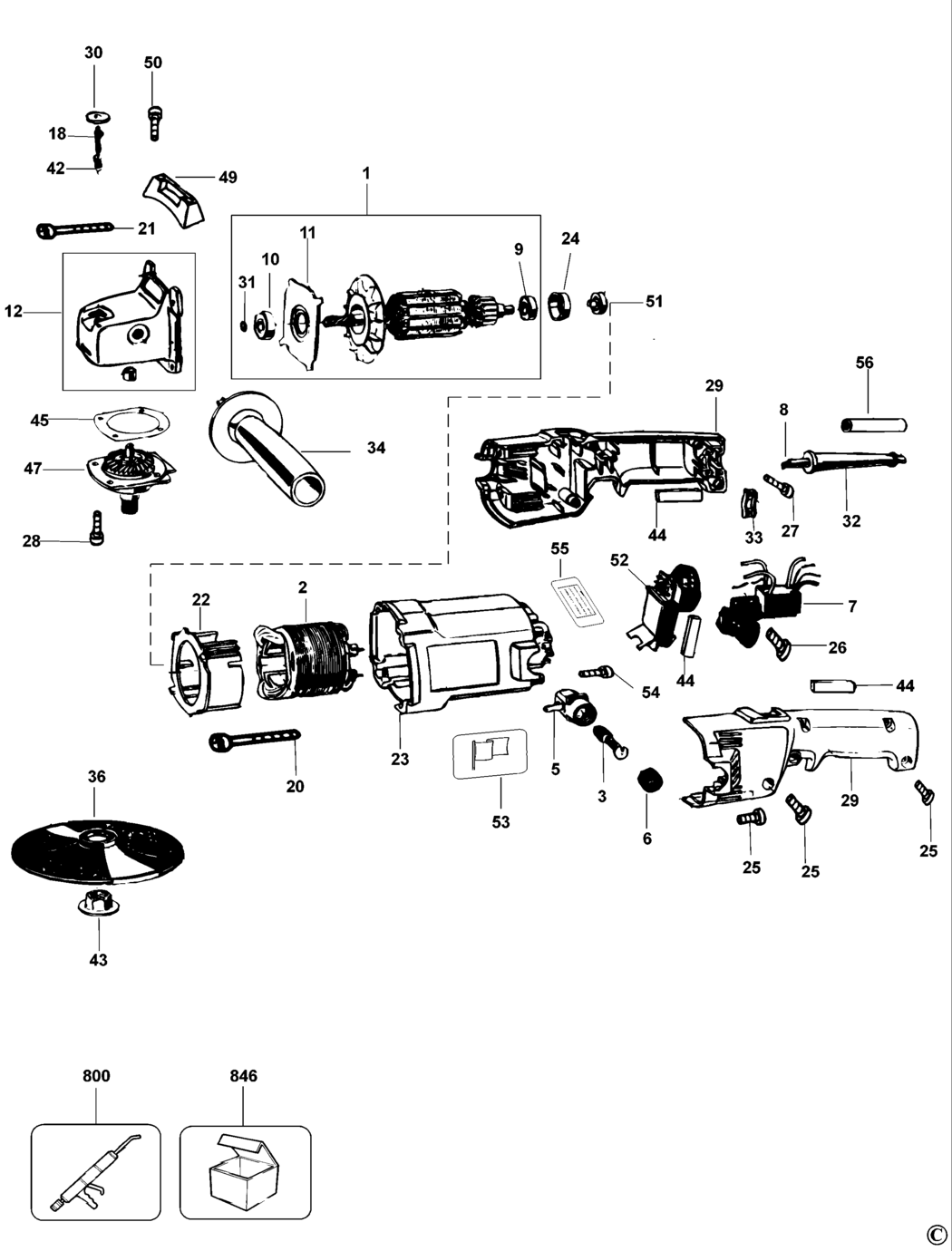 Dewalt DW849 Type 1 Sander/polisher Spare Parts