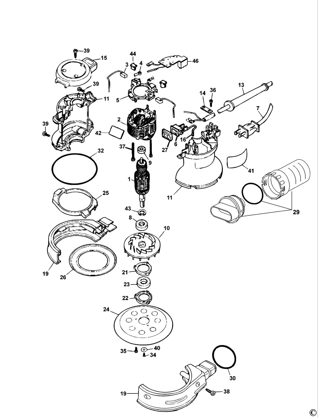 Dewalt DW421 Type 3 Random Orbit Sander Spare Parts