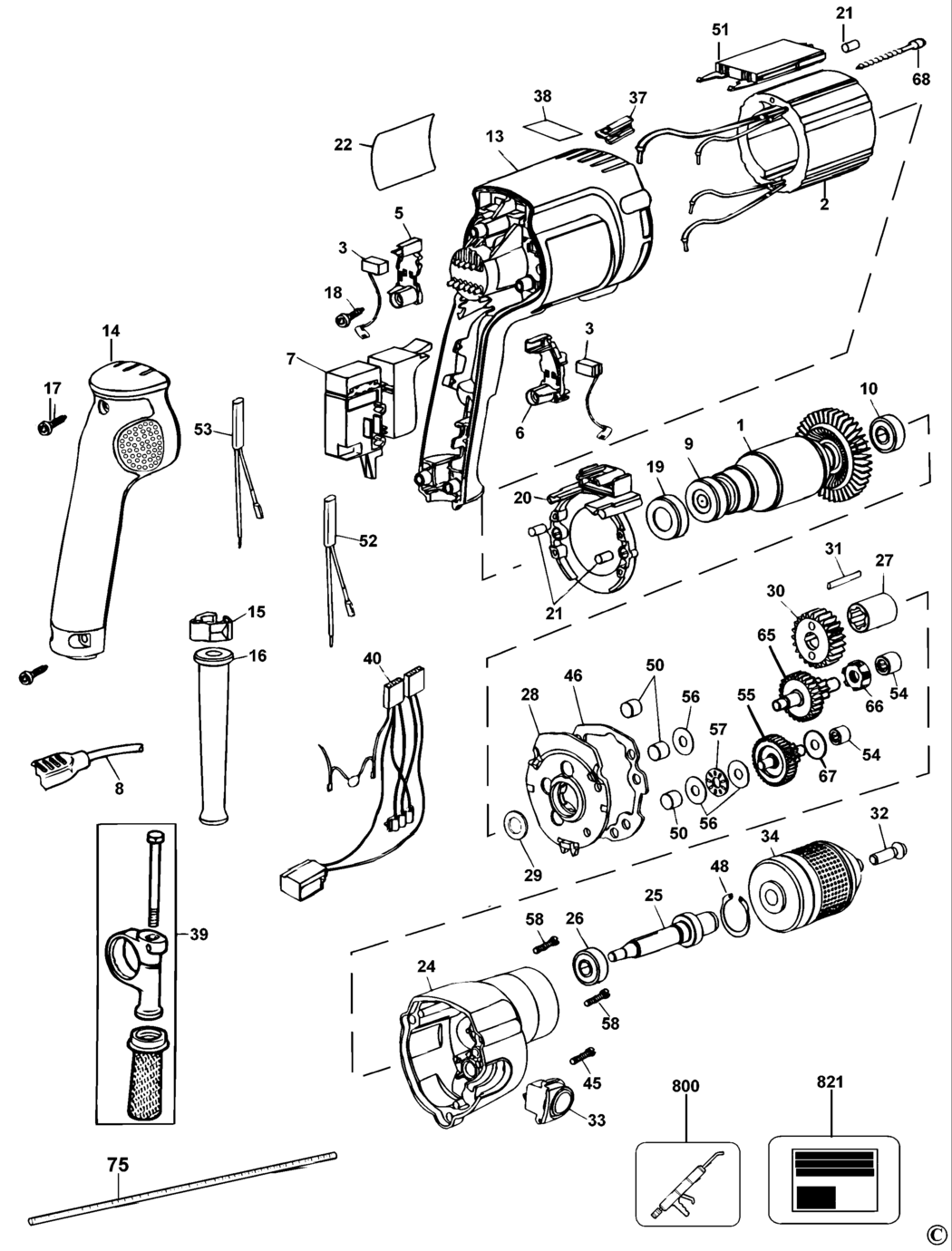 Dewalt DW248 Type 3 Drill Spare Parts