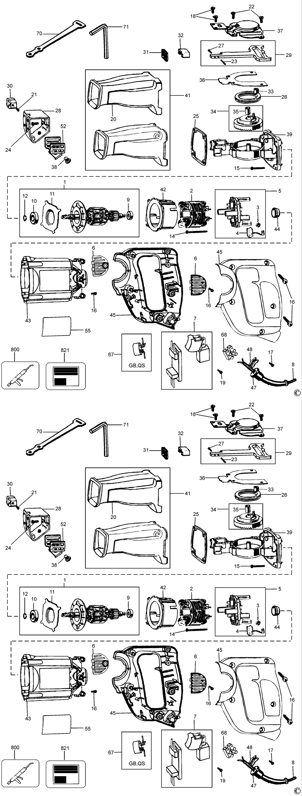 Dewalt DW303K Type 1 Cutsaw Spare Parts