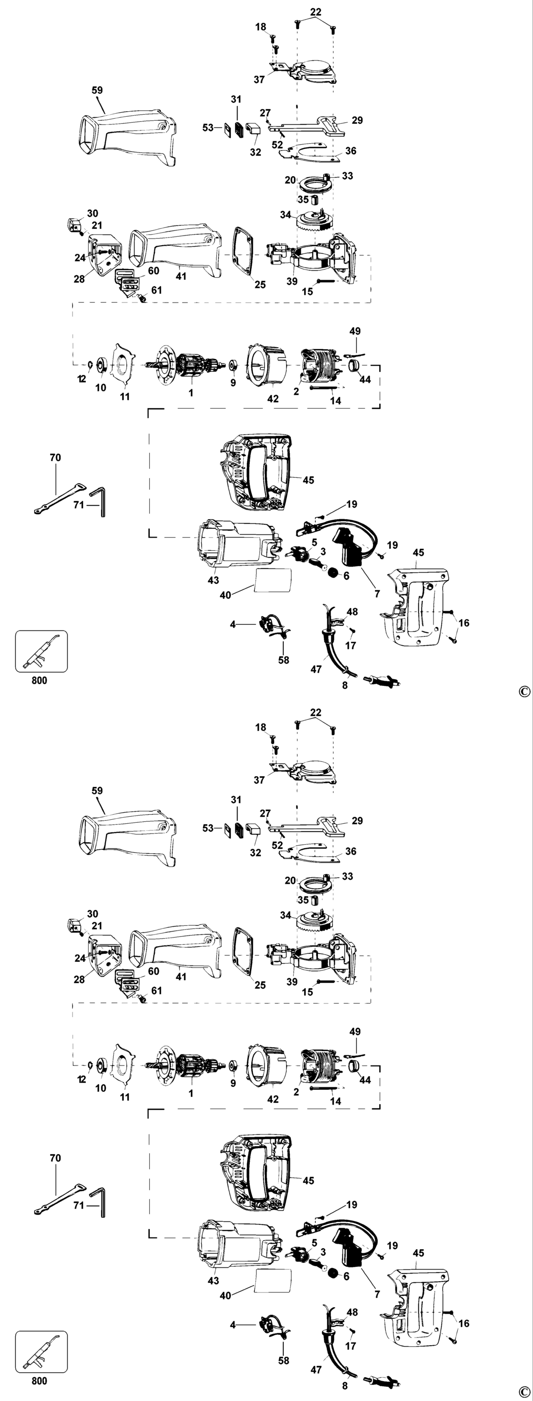 Dewalt DW304K Type 2 Cutsaw Spare Parts