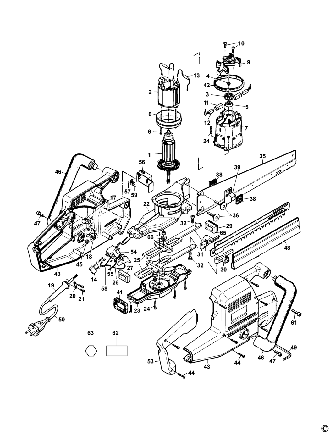 Dewalt DW391 Type 4 Universal Saw Spare Parts