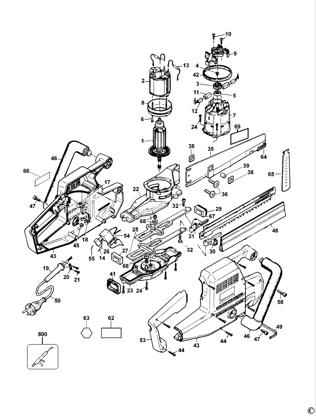 Dewalt DW392 Type 4 Universal Saw Spare Parts