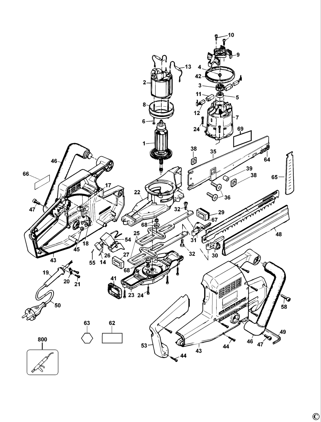 Dewalt DW393 Type 4 Universal Saw Spare Parts