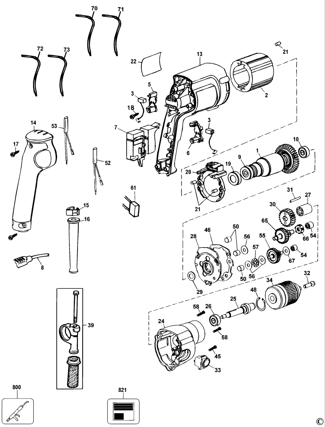 Dewalt DW246 Type 4 Drill Spare Parts