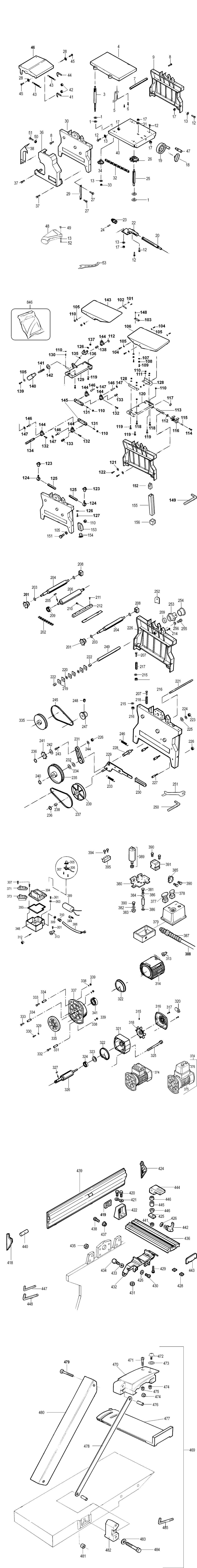 Dewalt DW733S Type 2 Planer Thicknesser Spare Parts