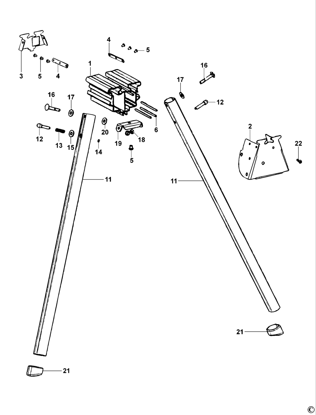 Dewalt DE7031 Type 1 Support Table Spare Parts