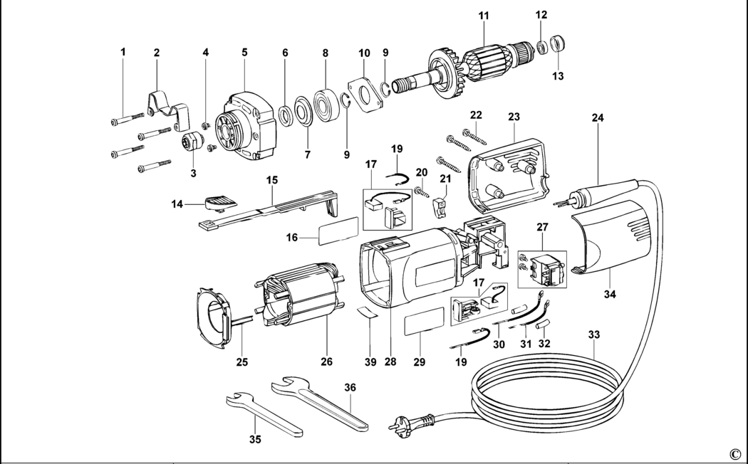 Dewalt D28885 Type 1 Grinder Spare Parts