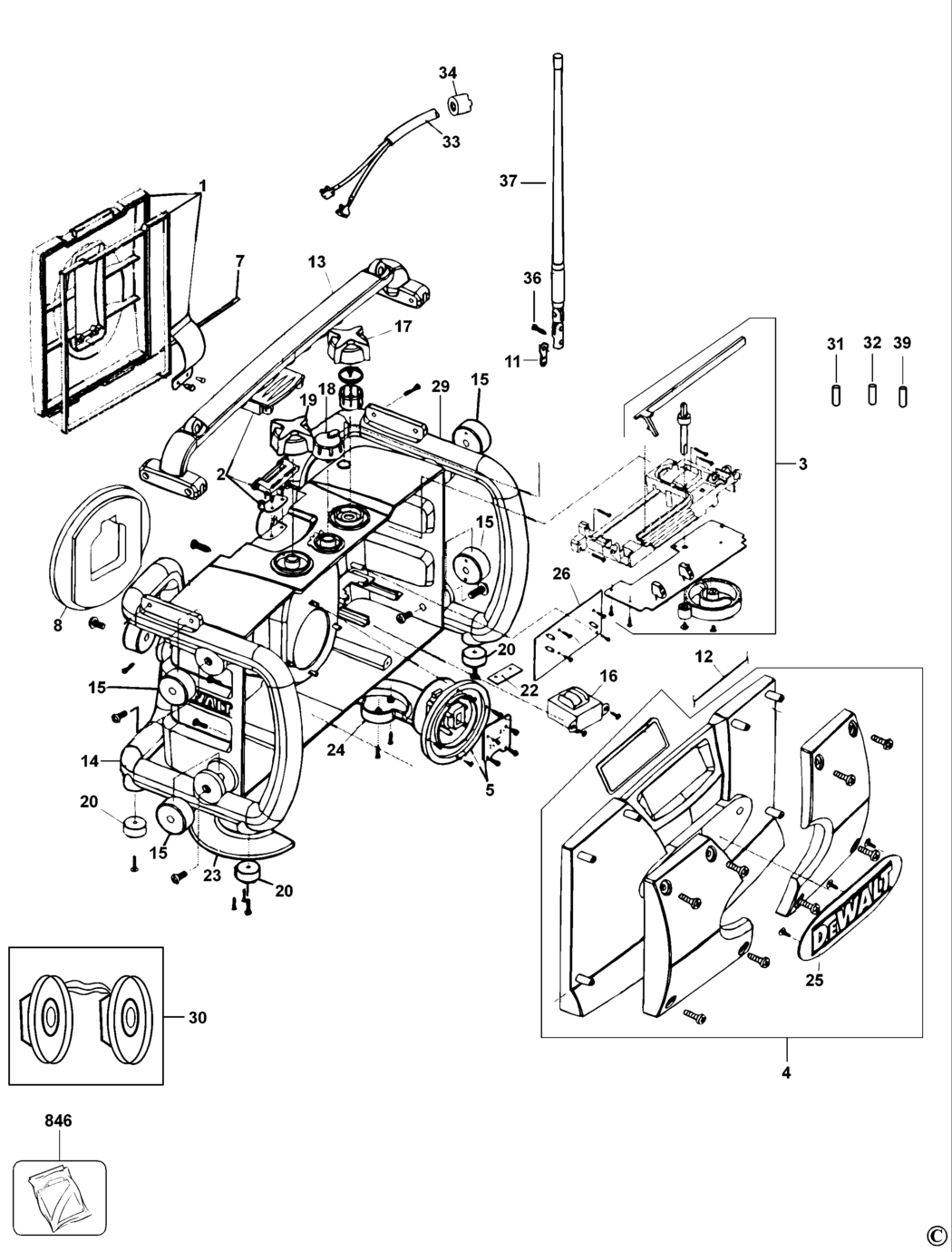 Dewalt DC010 Type 1 Site Radio Spare Parts