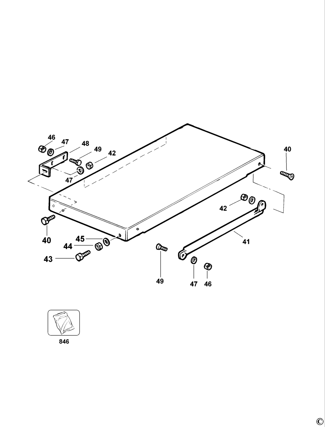 Dewalt D274001 Type 1 Extension Table Spare Parts