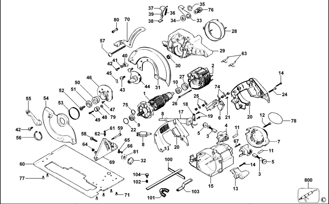 Dewalt DW359 Type 2 Circular Saw Spare Parts