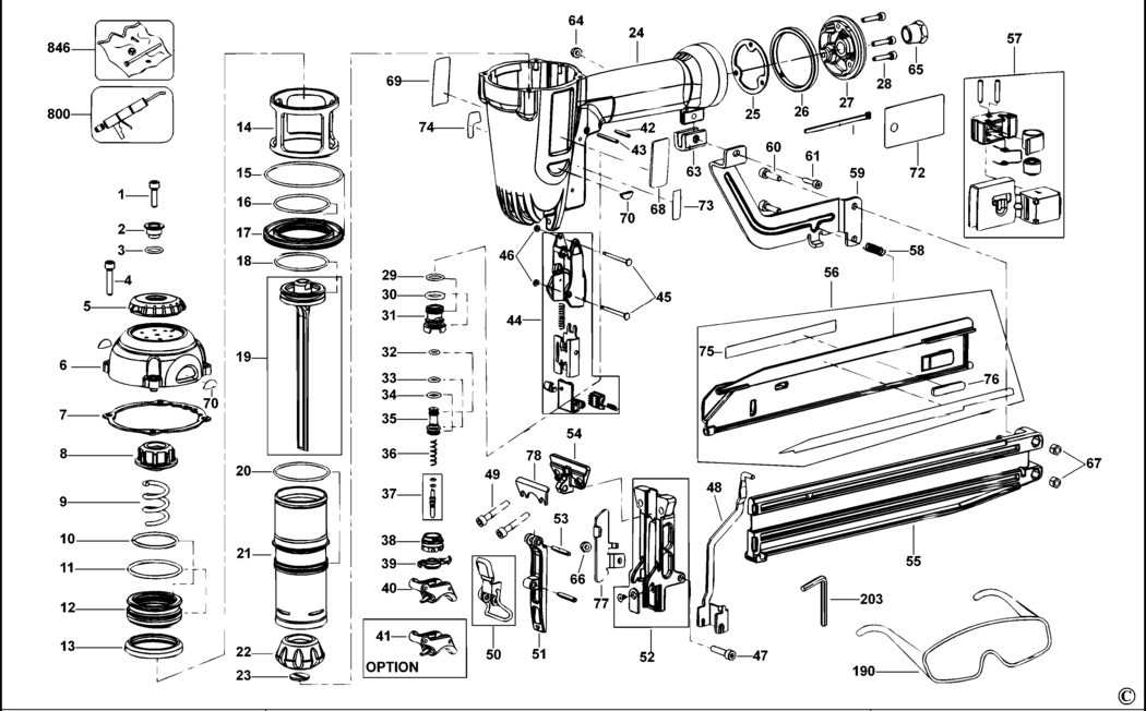 Dewalt D51431 Type 1 Nailer Spare Parts