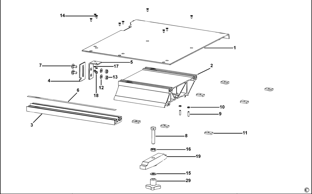 Dewalt D271058 Type 1 Extension Table Spare Parts