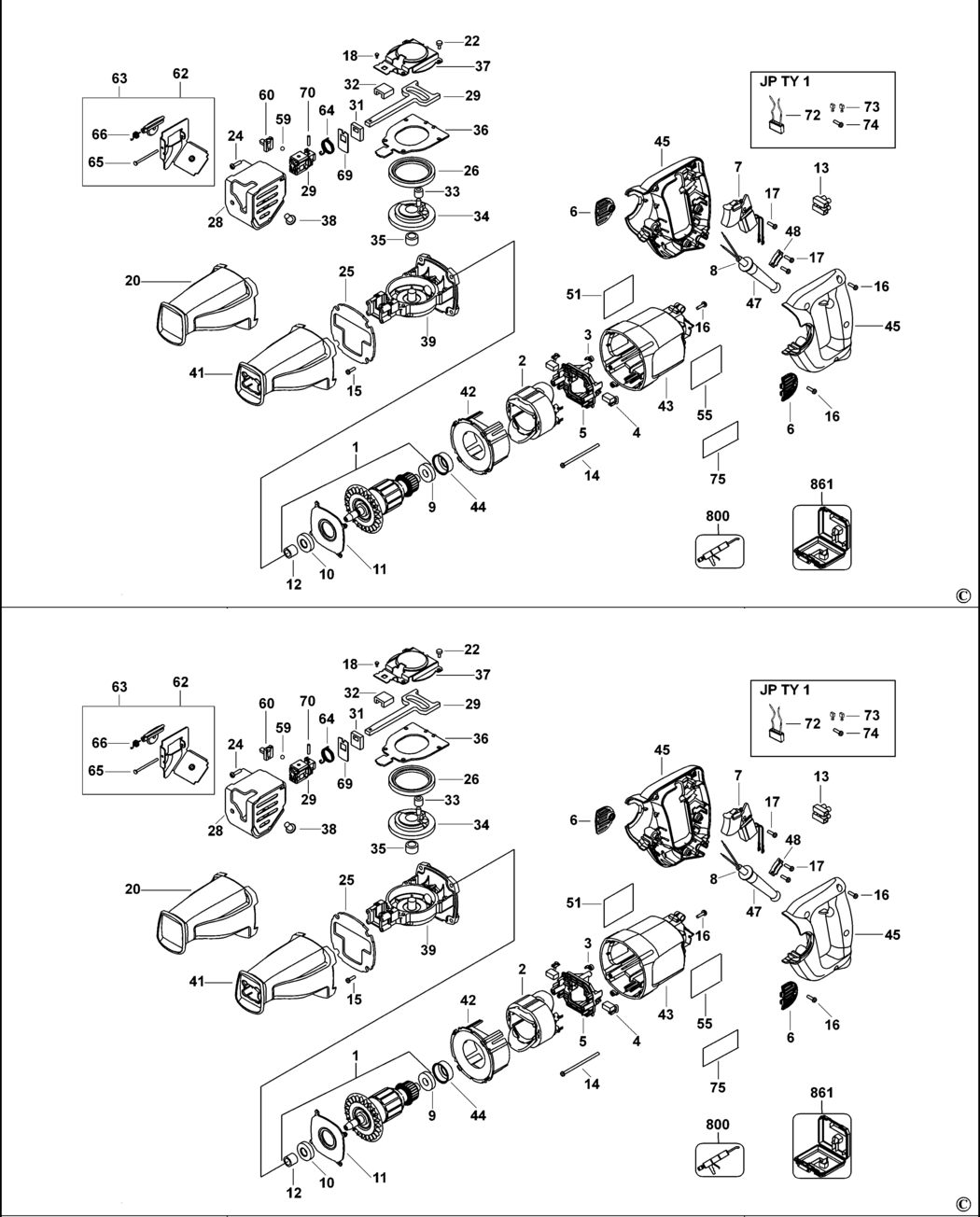 Dewalt DW304PK Type 2 Cutsaw Spare Parts