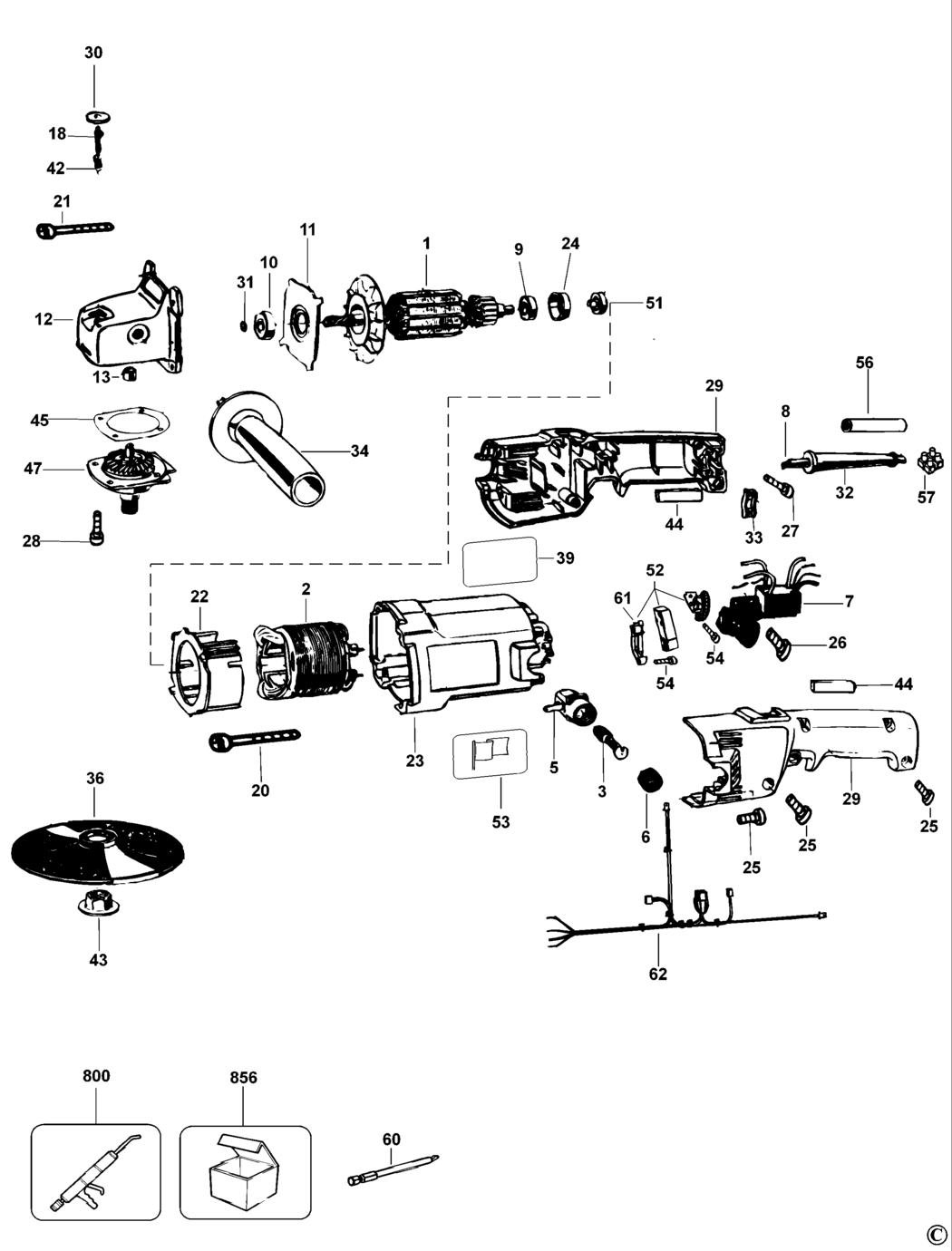 Dewalt 6138-40 Type 103 Sander/polisher Spare Parts