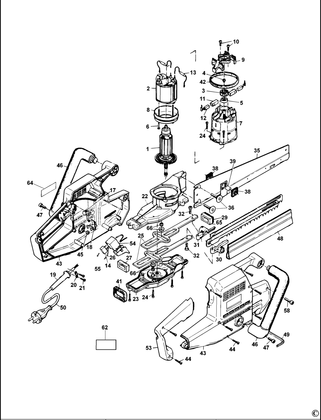 Dewalt DW390 Type 5 Universal Saw Spare Parts