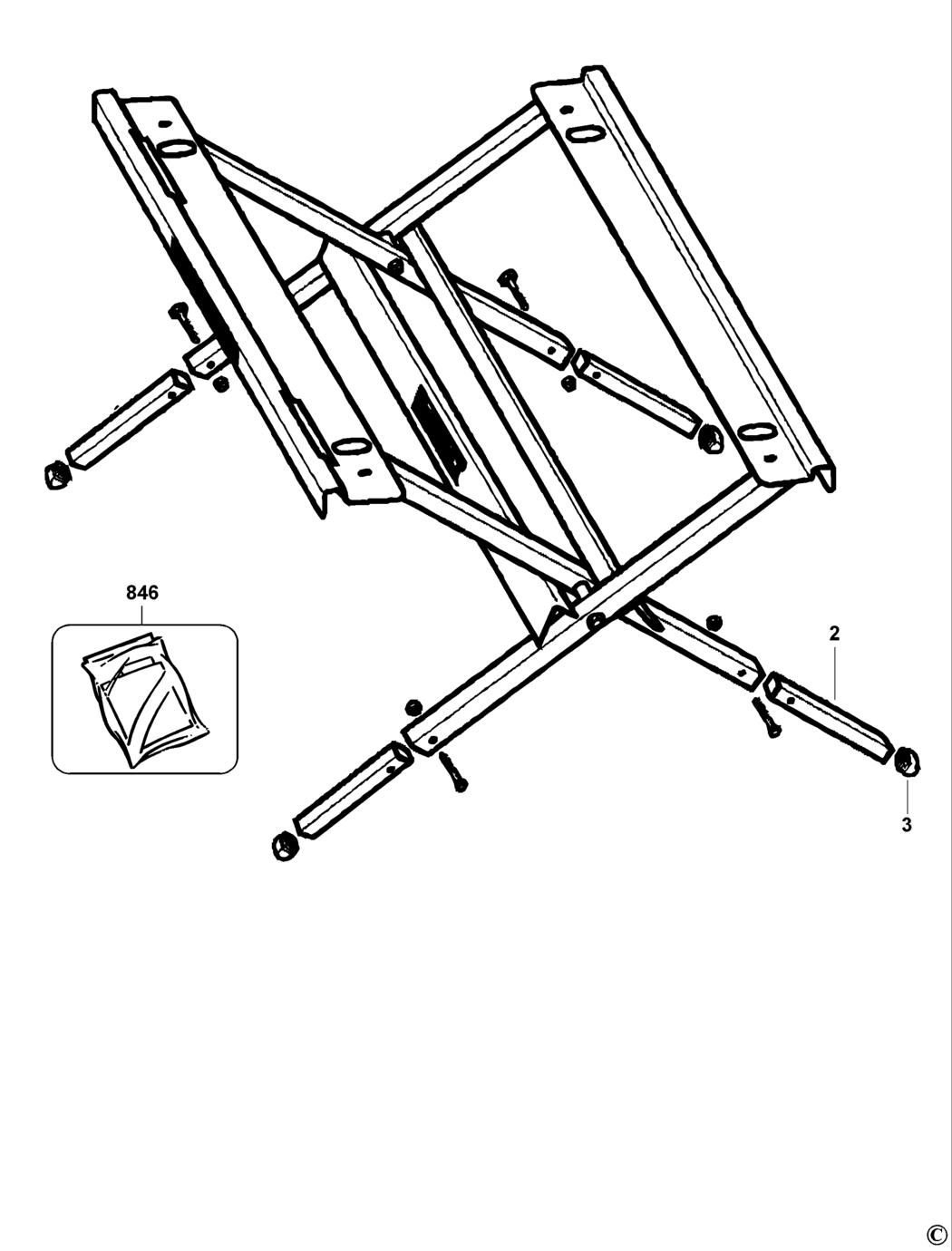 Dewalt DE7440 Type 2 Folding Stand Spare Parts