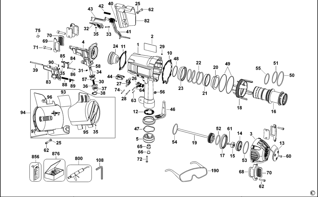 Dewalt D51855 Type 1 Nailer Spare Parts