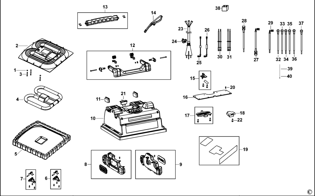 Dewalt DC020 Type 1 Spotlight Spare Parts