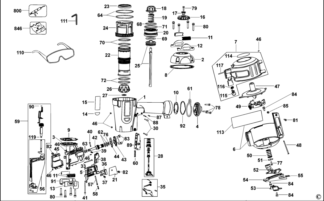 Dewalt D51321 Type 2 Nailer Spare Parts