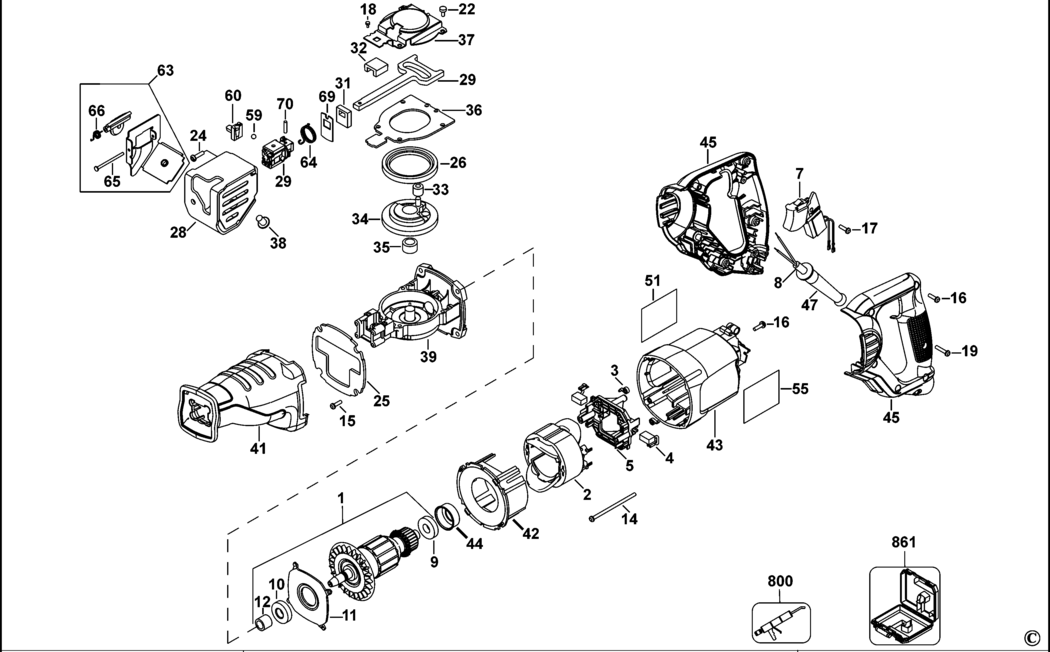 Dewalt DW304PK Type 3 Cutsaw Spare Parts