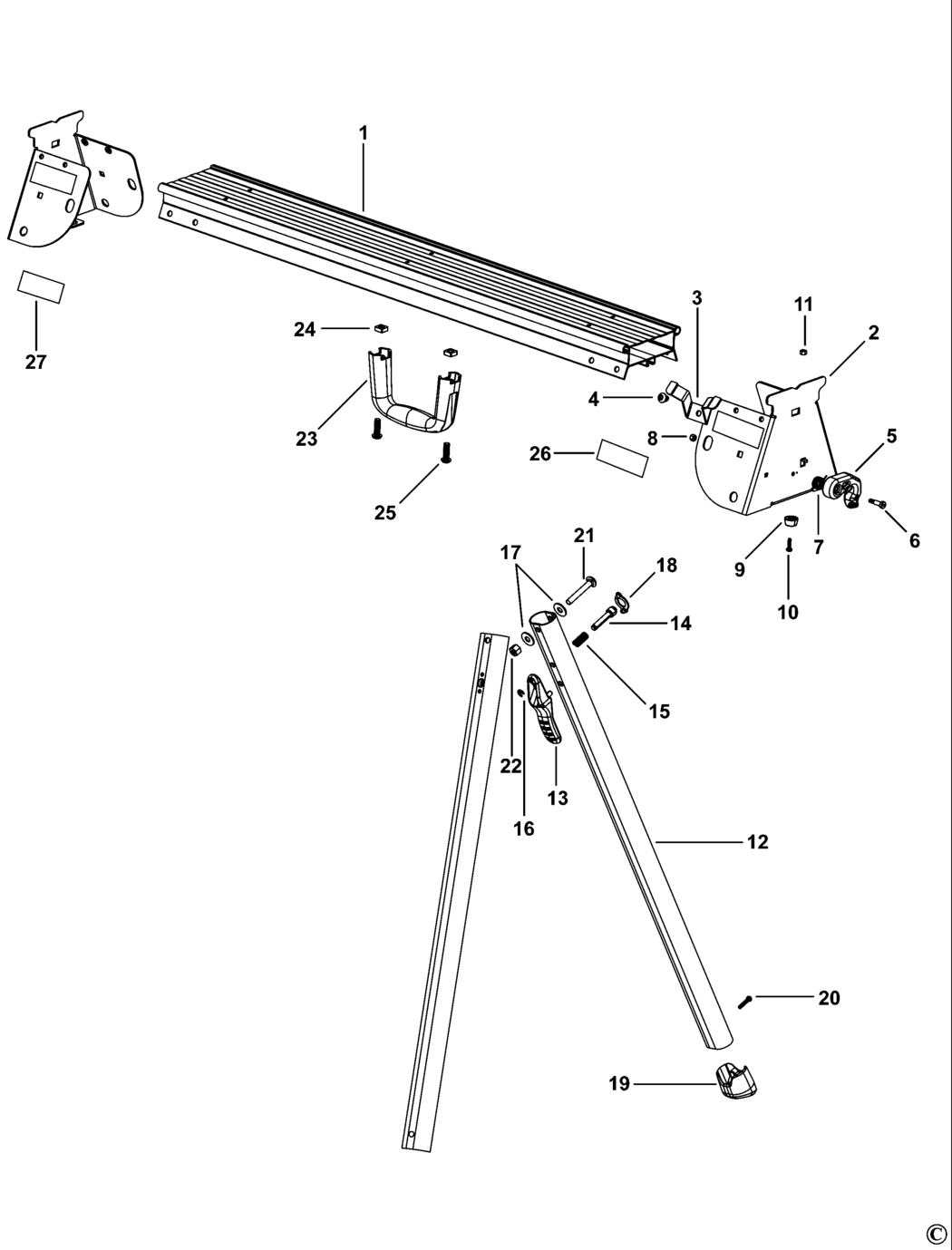 Dewalt DE7035 Type 1 Leg Stand Spare Parts