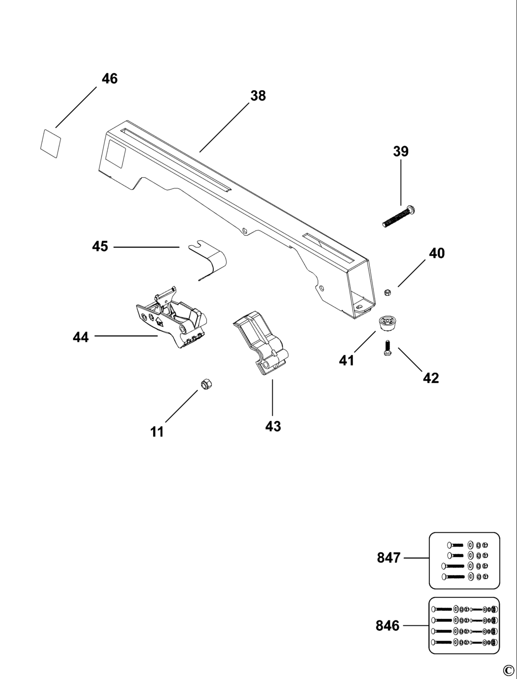 Dewalt DW7231 Type 2 Bracket Spare Parts