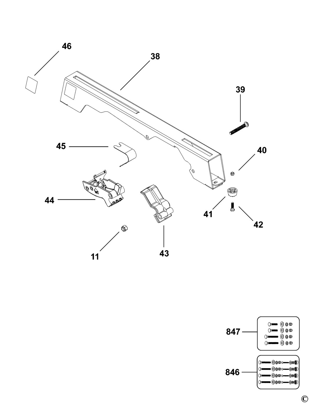 Dewalt DW7231 Type 3 Bracket Spare Parts