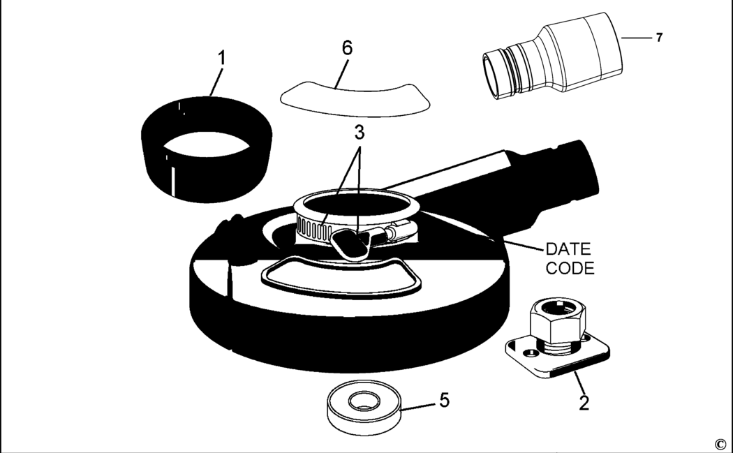 Dewalt DWE46170 Type 1 Dust Extraction Kit Spare Parts