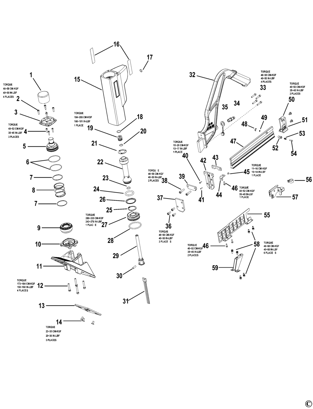 Dewalt DPF1550 Type 1 Nailer Spare Parts