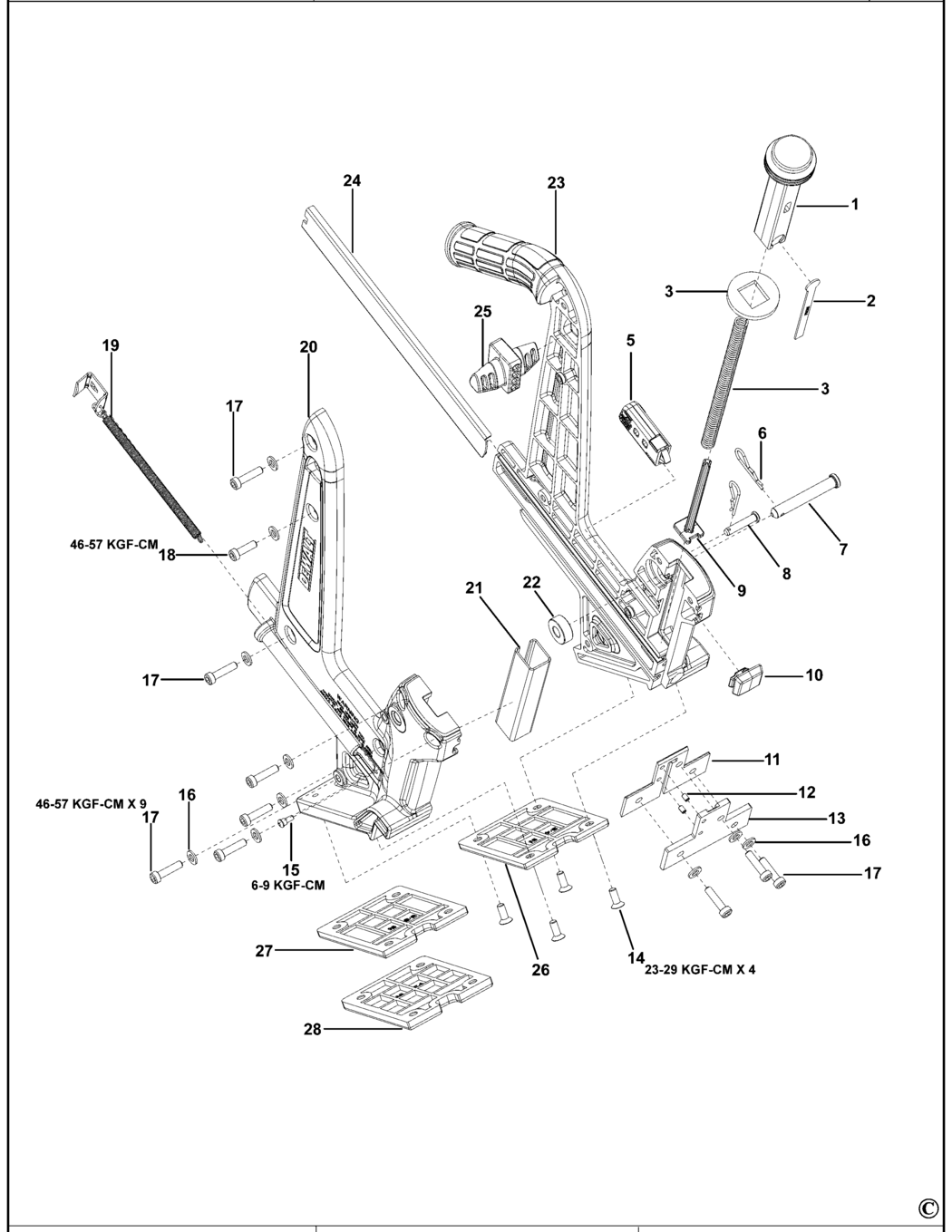 Dewalt DMF1550 Type 1 Nailer Spare Parts