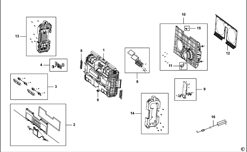 Dewalt DWST1-75659 Type 1 Site Radio Spare Parts