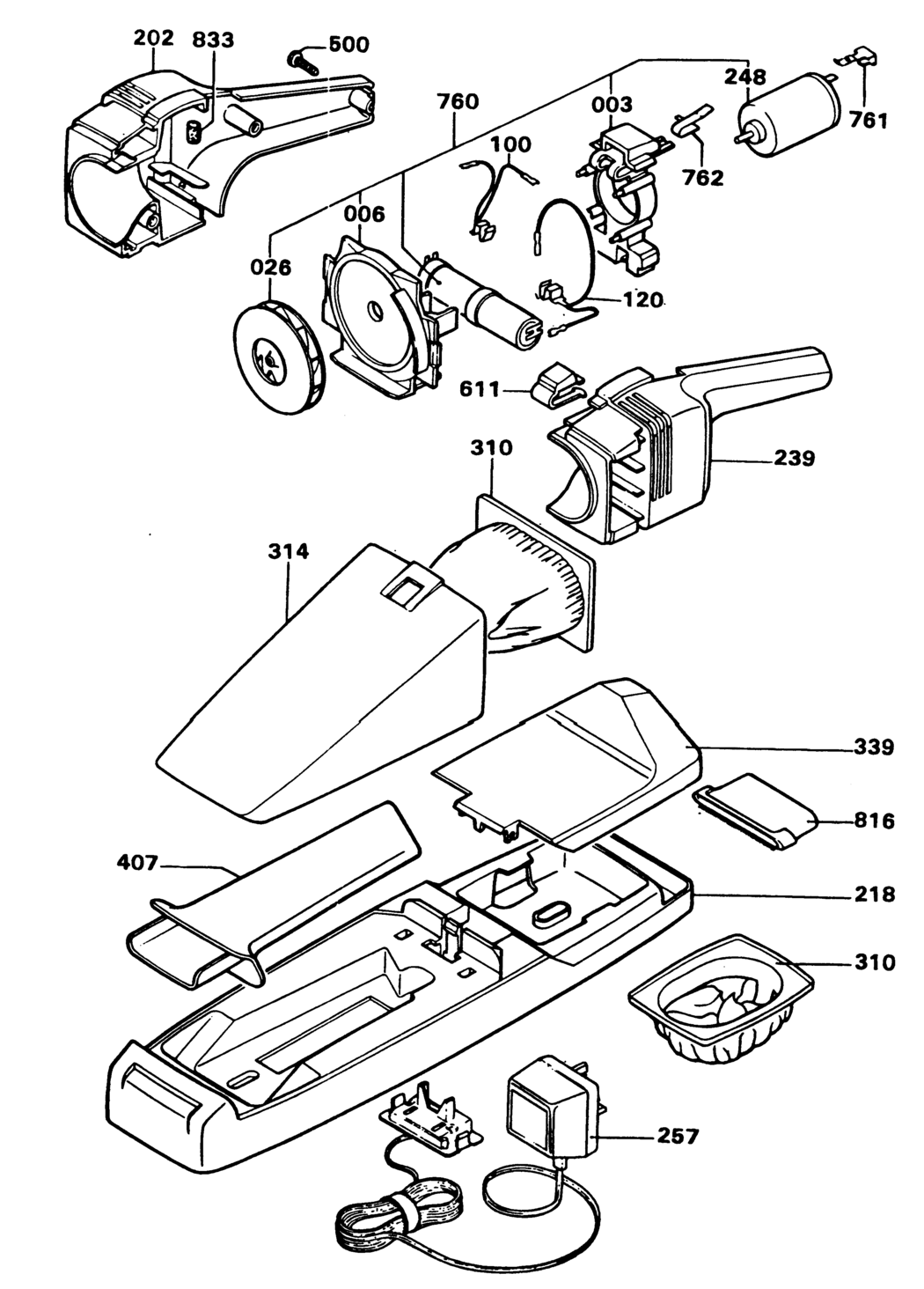 Black & Decker H115 Type 1 Dustbuster Spare Parts